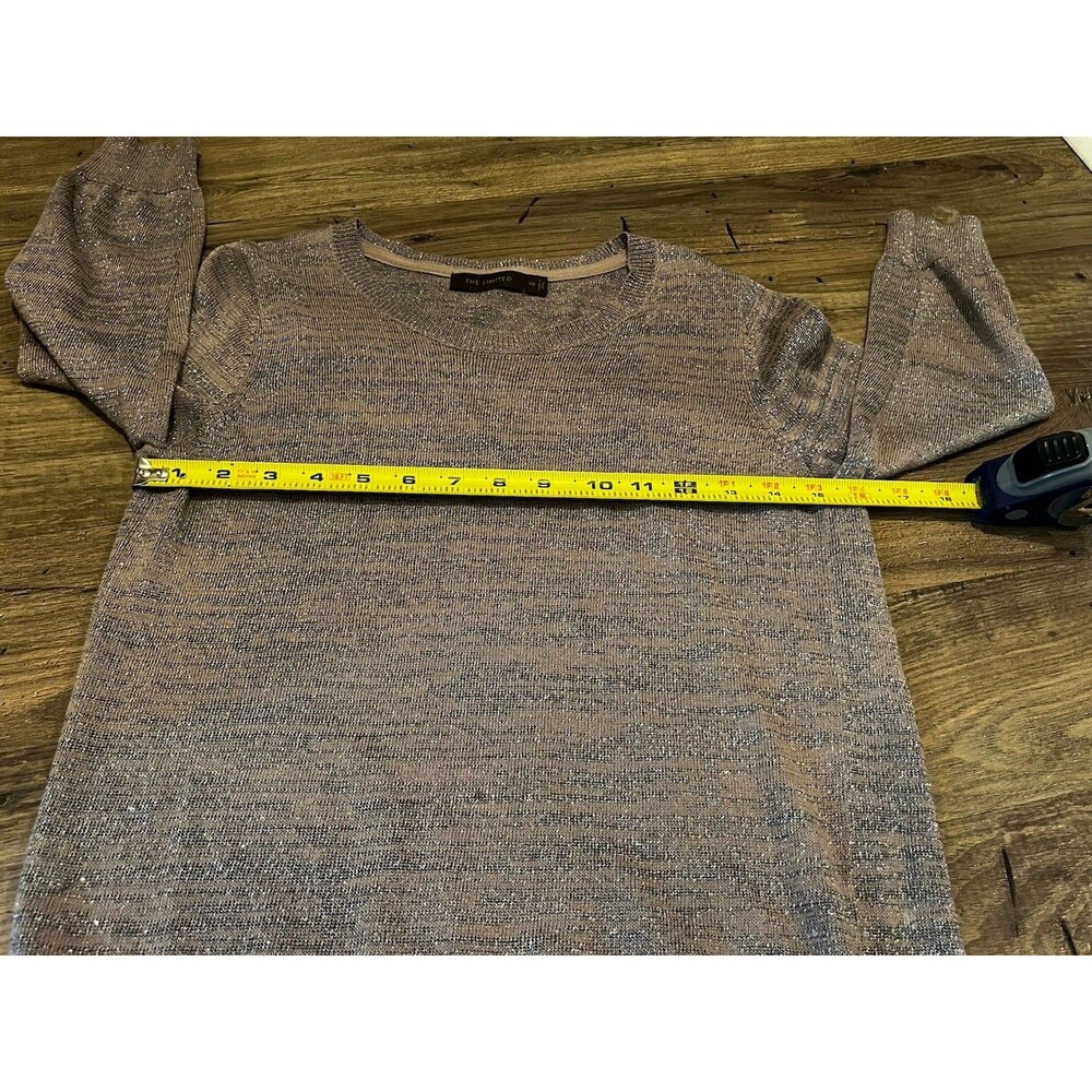 The Limited Heathered Gray Crew Neck Light Sweater - Picture 8 of 8